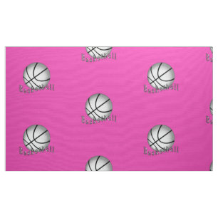 Zilver en roze Basketball Fabric van de Garde Stof