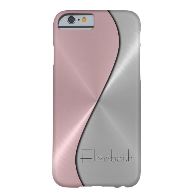 Zilver en roze roestvrij staal Case-Mate iPhone case (Achterkant)