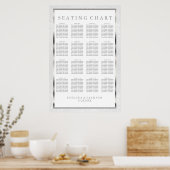 Zilver en wit glitter - Zitdiagram Poster (Keuken)