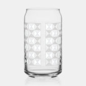 Zilver en wit schijnkristal blikvorm glas (Rechts)