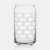 Zilver en wit schijnkristal blikvorm glas (Links)