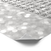 Zilver en witte Confetti - 18 Zitkuur Poster (Hoek)