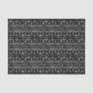 Zilver en zwart bloemmotief art deco patroon tissuepapier
