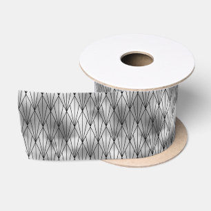 Zilver en zwart diamanten Art Deco patroon Lint