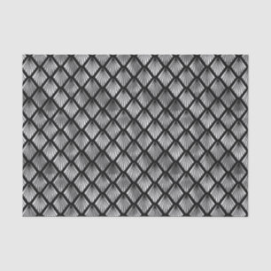 Zilver en zwart diamanten Art Deco patroon Tissuepapier