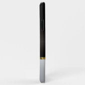 Zilver en zwart gepolijst metallic textuur Case-Mate iPhone case (Achterkant/rechts)