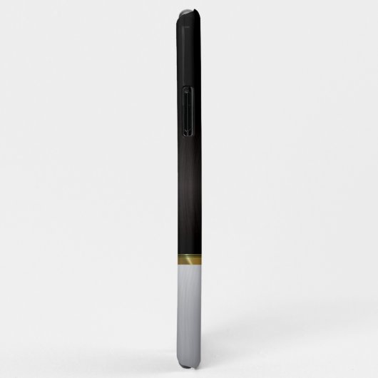 Zilver en zwart gepolijst metallic textuur Case-Mate iPhone case (Achterkant/rechts)