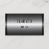 Zilver en zwart Roestvrij staal Visitekaartje (Voorkant)