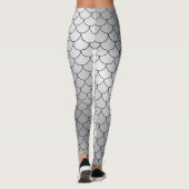 Zilver en zwart snakeskin patroonjurk leggings (Achterkant)