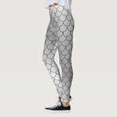 Zilver en zwart snakeskin patroonjurk leggings