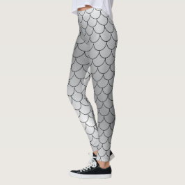 Zilver en zwart snakeskin patroonjurk leggings