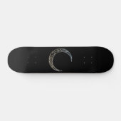 Zilver- en zwarte Keltische halve maan Skateboard (Horizontaal)