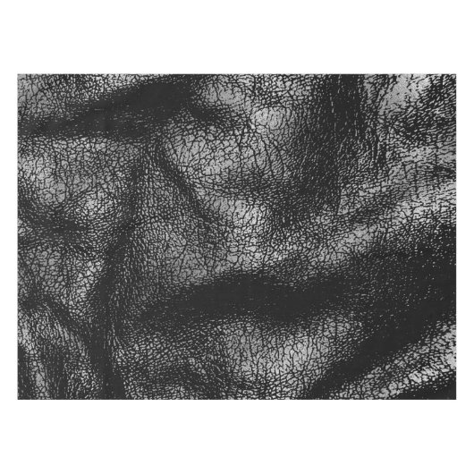 Zilver- en zwarte lederen textuur tafelkleed (Voorkant (Horizontaal))