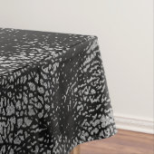 Zilver- en zwarte lederen textuur tafelkleed (Voorbeeld)