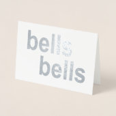 Zilver Folie 25e Verjaardag Bellen Felicitaties Folie Kaarten (Voorkant)