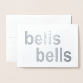 Zilver Folie 25e Verjaardag Bellen Felicitaties Folie Kaarten (Voorkant met envelop)