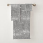 Zilver-gespikkeld effect bad handdoek (Insitu)