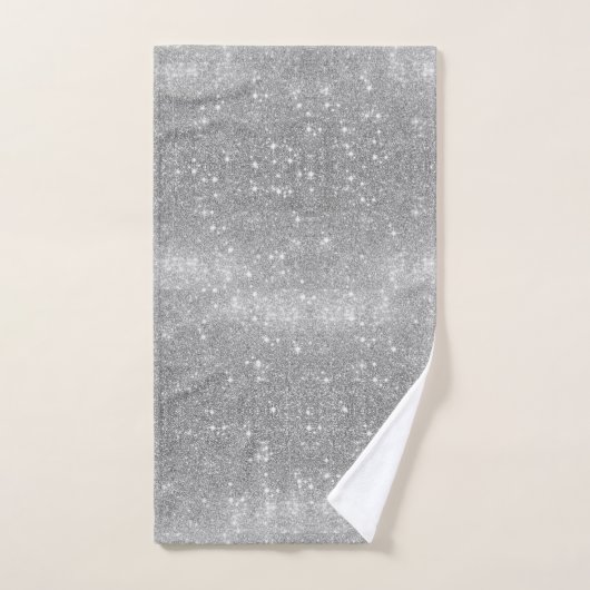 Zilver-gespikkeld effect bad handdoek (Handdoek)