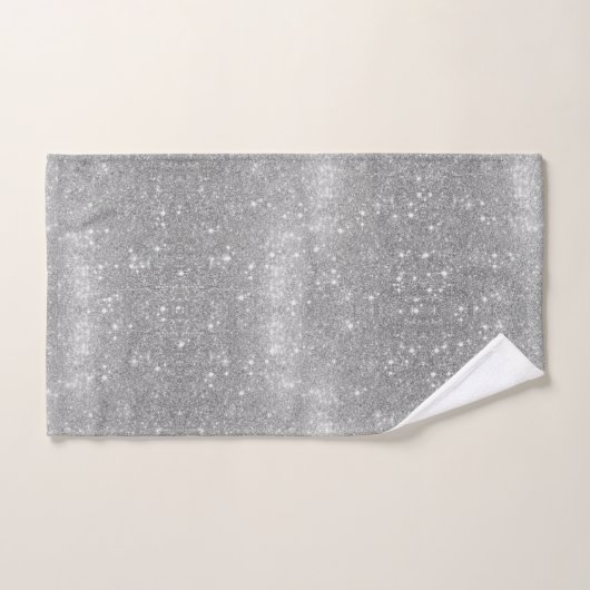 Zilver-gespikkeld effect bad handdoek (Handdoek)
