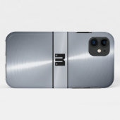 Zilver Glanzend Roestvrij Staal Metaal 12 Case-Mate iPhone Case (Achterkant (horizontaal))