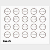 Zilver Glitter Afstuderen Afstuderen Aankondiging Ronde Sticker (Vel)