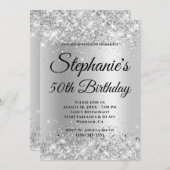 Zilver Glitter Bleek Gradiënt Kaart (Voorkant / Achterkant)