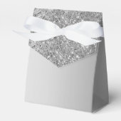 Zilver Glitter Creëer Uw eigen voordracht Bedankdoosjes (Voorkant Zijde)