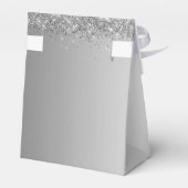 Zilver Glitter Creëer Uw eigen voordracht Bedankdoosjes (Achterkant)