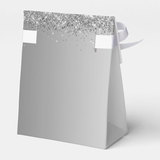 Zilver Glitter Creëer Uw eigen voordracht Bedankdoosjes (Achterkant)