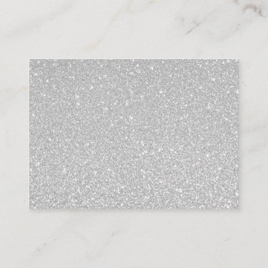 Zilver Glitter Envelop Kaart (Achterkant)