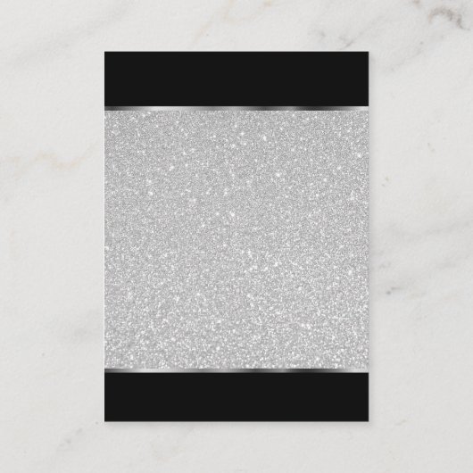 Zilver Glitter Envelopkaart Informatiekaartje (Achterkant)