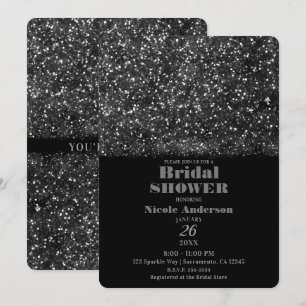 Zilver Glitter Fonkelende Lichten Bruidsdouche Kaart