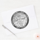 Zilver Glitter Product Label Sparkle Diamonds Logo (Envelop)