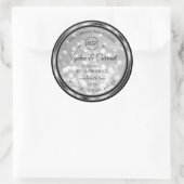 Zilver Glitter Product Label Sparkle Diamonds Logo (Tas)