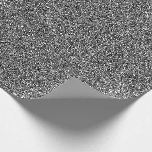 Zilver Glitter Sparkle Metaalachtig verpakkingspap Cadeaupapier (Hoek)