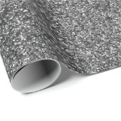 Zilver Glitter Sparkle Metaalachtig verpakkingspap Cadeaupapier (Rol Hoek)