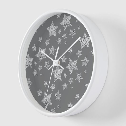 Zilver glitter sparkles Stars patroon licht grijs (Hoek)