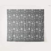 Zilver glitter sparkles Stars patroon licht grijs Wandkleed (Voorkant (horizontaal))