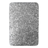 Zilver glitter textuur badmat (Voorkant Verticaal)