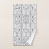 Zilver Glitterij Abstract Harlekijn Bad Handdoek (Handdoek)