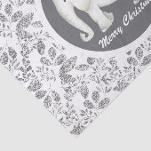 Zilver glitz wit olifantenweefsel tissuepapier (Detail)