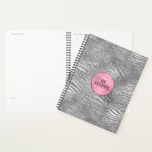 Zilver Glitz Zebraprint Planner (Display)