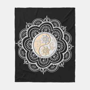 Zilver & Goud Mandala Fleece Deken