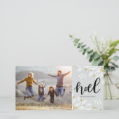 Zilver & Goud Noel | Foto Kerstkaart (Staand voorkant)