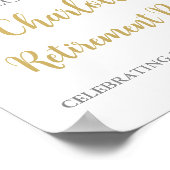 Zilver Goud Pensioen Partij 8.5x11 Poster (Hoek)