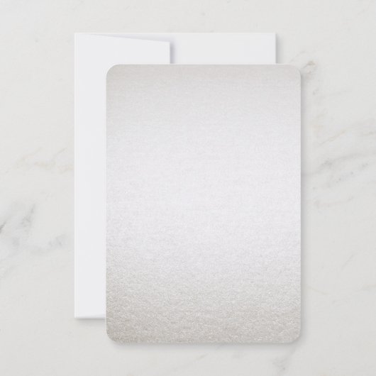 Zilver Gouden Bloemen RSVP Kaart (Achterkant)