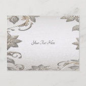 Zilver Gouden Bloemkaart Briefkaart (Voorkant)