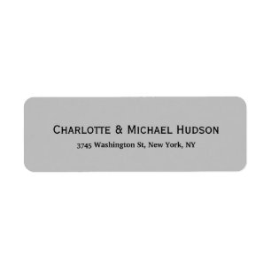 Zilver Grey Modern Creative Trendy Elegant Family Etiket