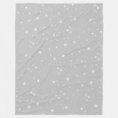Zilver Grey Starlight Fleece Deken (Voorkant)