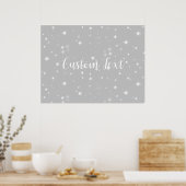 Zilver Grey Starlight Poster (Keuken)